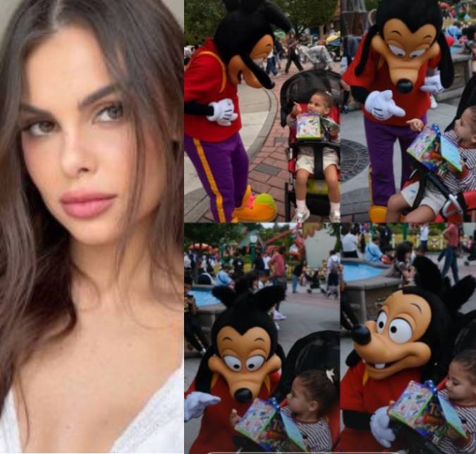 Amanda Kimberlly compartilha registros de passeio na Disney do Japão com Helena, filha de Neymar Jr.