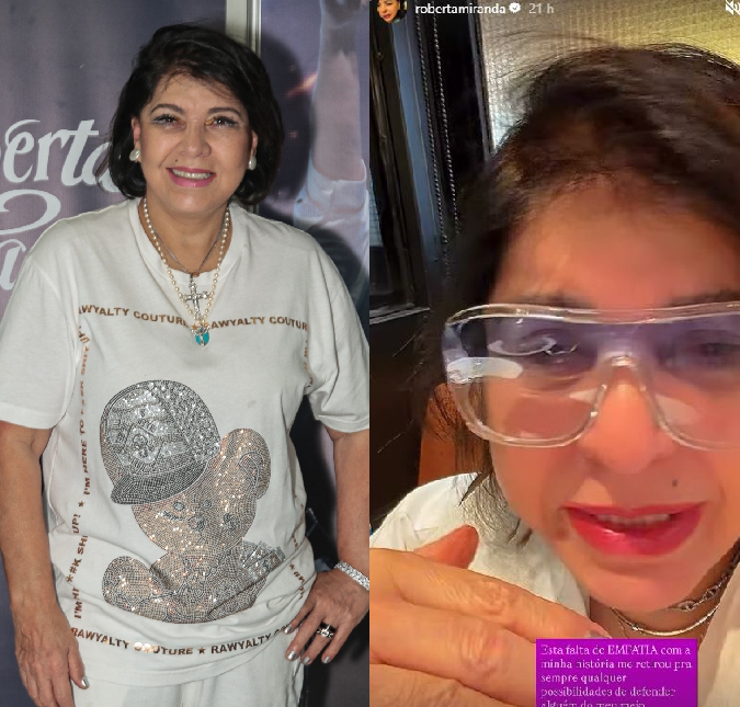 Roberta Miranda desabafa sobre falta de apoio ao expor agressão física: <i> - Maior decepção</i>