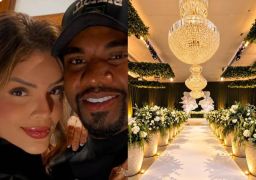 Tudo pronto! Veja detalhes da decoração do casamento de Davi Brito e Emilly Araújo