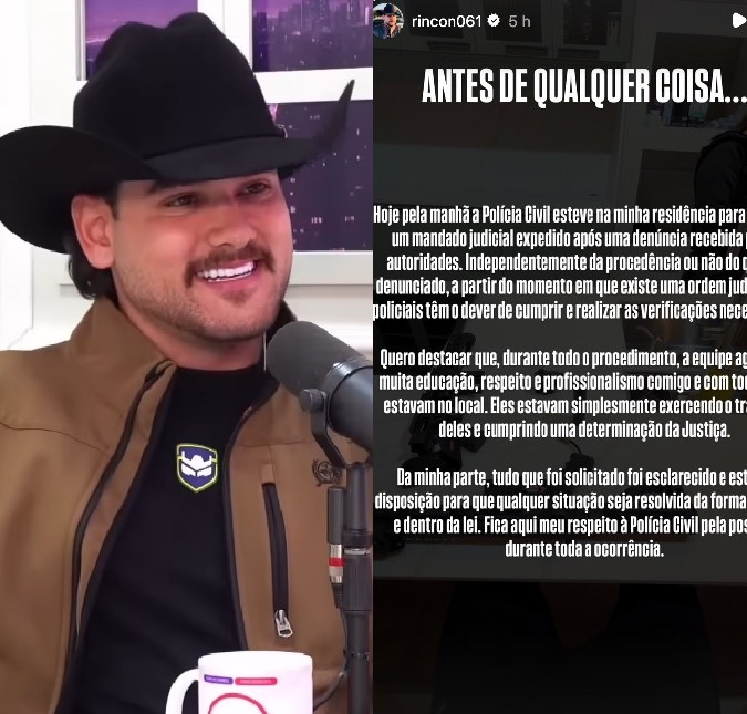 César Rincon é detido em operação da Polícia Civil em rancho de Santa Catarina
