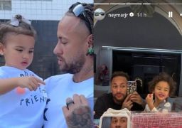 Neymar Jr. é maquiado por Mavie e brinca: <i>Minha masculinidade diminuiu depois que virei pai de menina</i>