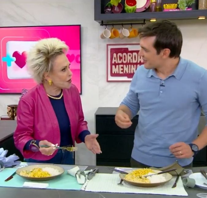 Ana Maria Braga perde a paciência com Alessandro Jodar no <i>Mais Você: - Que difícil ele, né?</i>