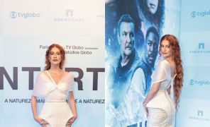 Marina Ruy Barbosa aposta em vestido branco arrasador em pré-estreia de <i>Antártida</i>. Veja quem esteve por lá!