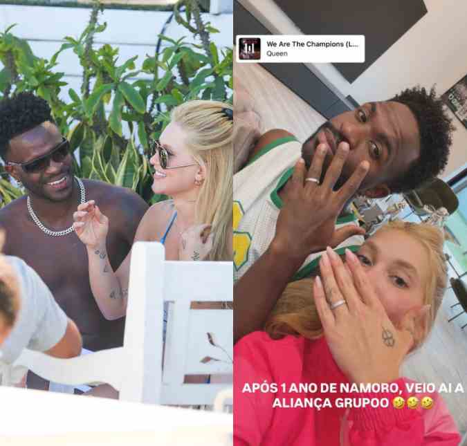 O amor está no ar! Virginia Fonseca e Vini Jr. trocam alianças após um ano de namoro