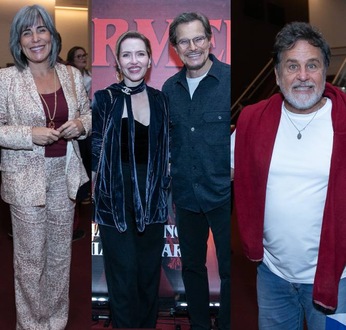 Glória Pires, Edson Celulari, Marcos Frota e mais famosos se reúnem na pré-estreia de <i>Carmen</i>