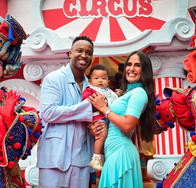 Com tema circo, Thiaguinho e Carol peixinho recebem famosos em festão de um ano do Bento