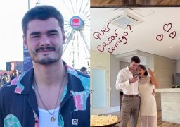 Filho de Fábio Assunção, João celebra noivado com Giovanna Vieira: <i>Foi um sonho</i>