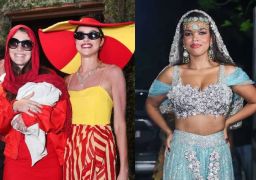 De Tieta e Nazaré Tedesco à Maya de <i>Caminho das índias</i>... Elenco de <i>Quem Ama Cuida</i> capricha nas fantasias para celebrar capítulo 100 da novela