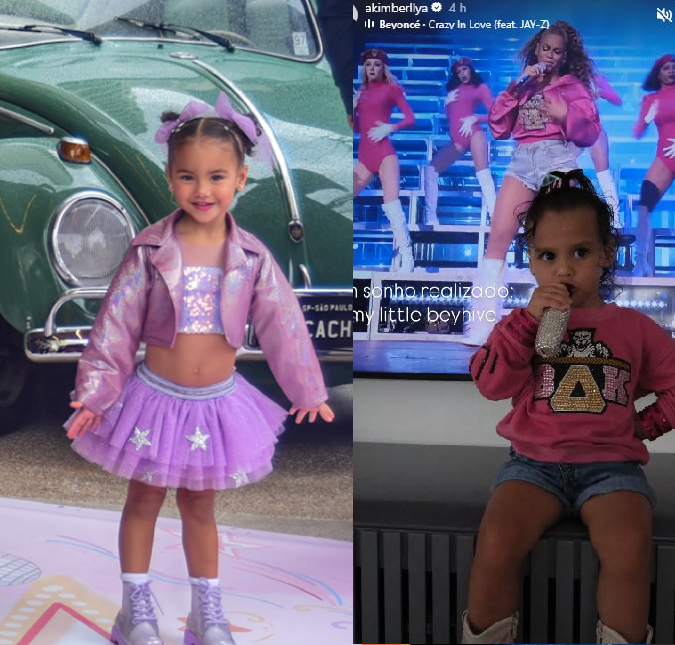 Diva! Helena se fantasia de Beyoncé para festa de irmã, Mavie