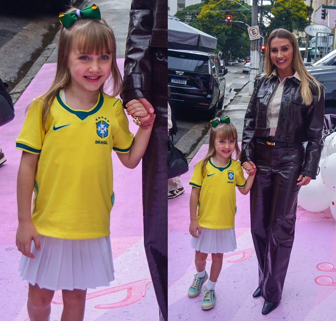 Acompanhada da tia, Vicky Justus vai de atleta brasileira em aniversário da Mavie