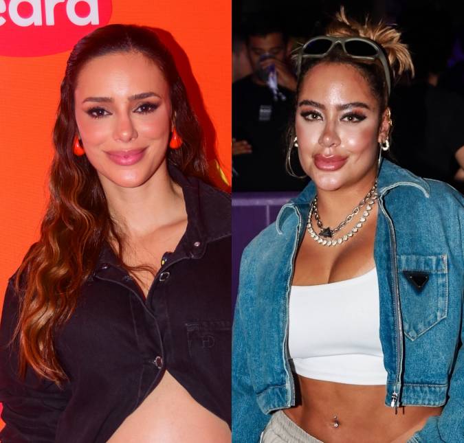 Bruna Biancardi e Rafaella Santos se divertem ao notar que estão usando roupas iguais no aniversário de Mavie