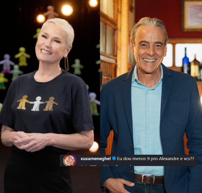 Xuxa Meneghel alfineta Alexandre Borges após nota para marido durante <i>Dança dos Famosos</i>