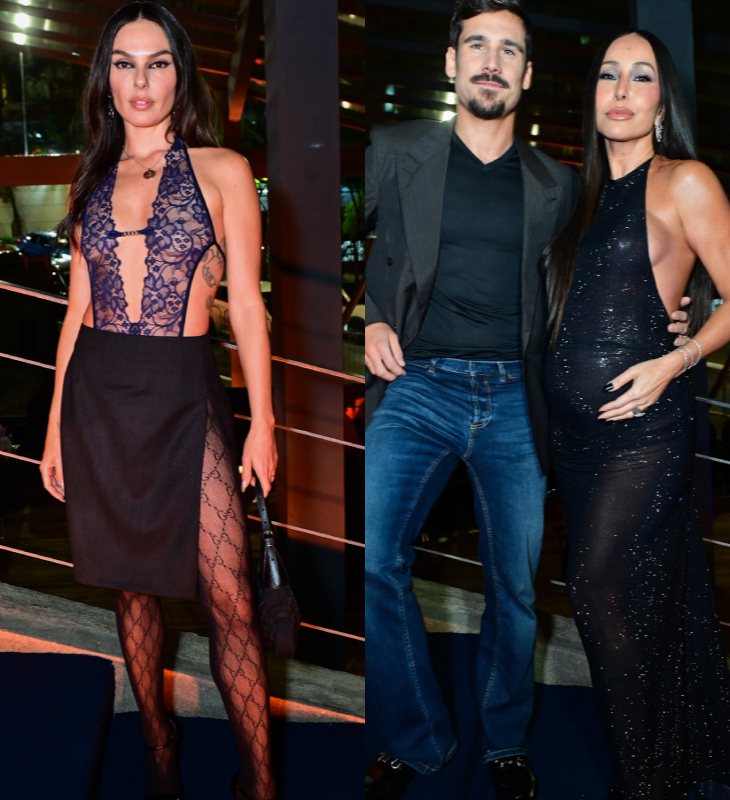 Muito brilho, pretinho nada básico e transparência! Veja os <i>looks</i> escolhidos pelos famosos para jantar beneficente