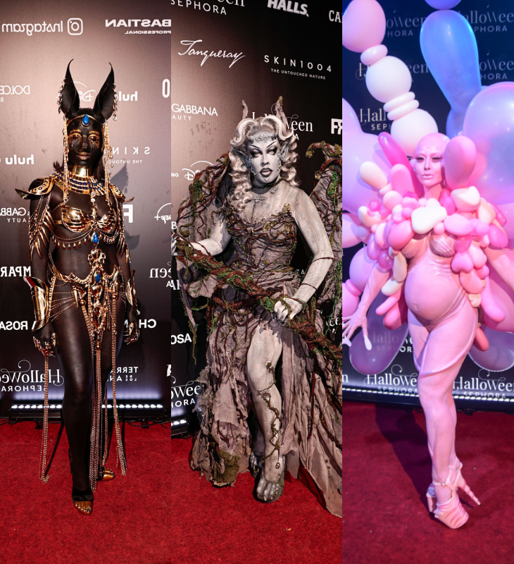 IZA de chacal, Glória Groove virando gárgula, Sabrina Sato como Ânima... Famosos capricham nas fantasias em Baile de Halloween. Veja todas!