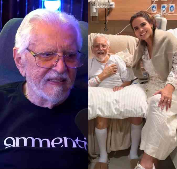 Carlos Alberto de Nóbrega faz primeira aparição após cirurgia e esposa declara: <I>Ele está evoluindo muito bem</i>