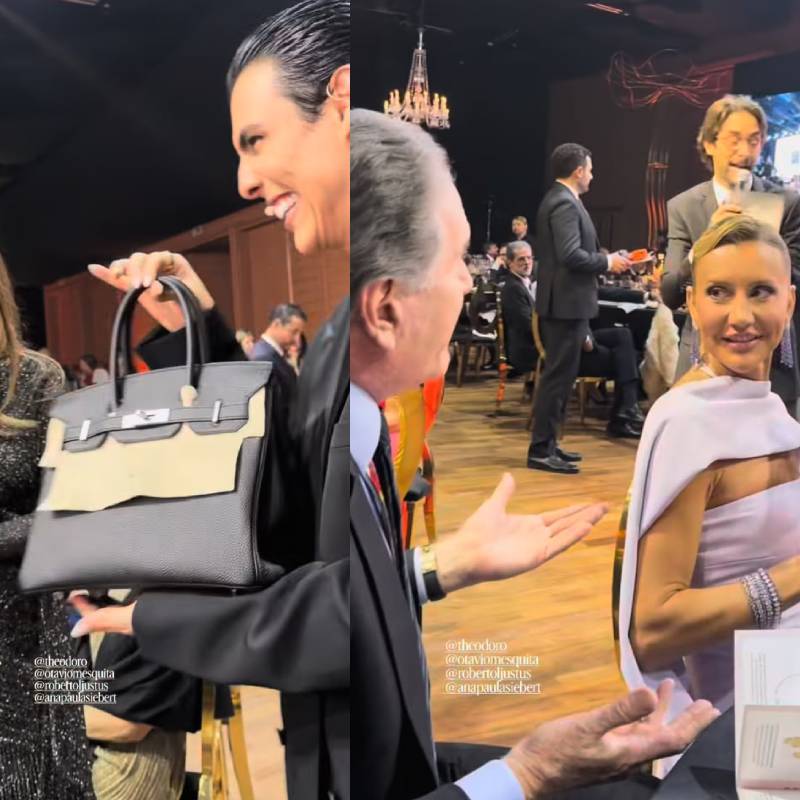 Ana Paula Siebert e Roberto Justus protagonizam momento hilário em leilão ao disputarem mesmo item. Veja tudo o que rolou no evento promovido por Fabiana Justus